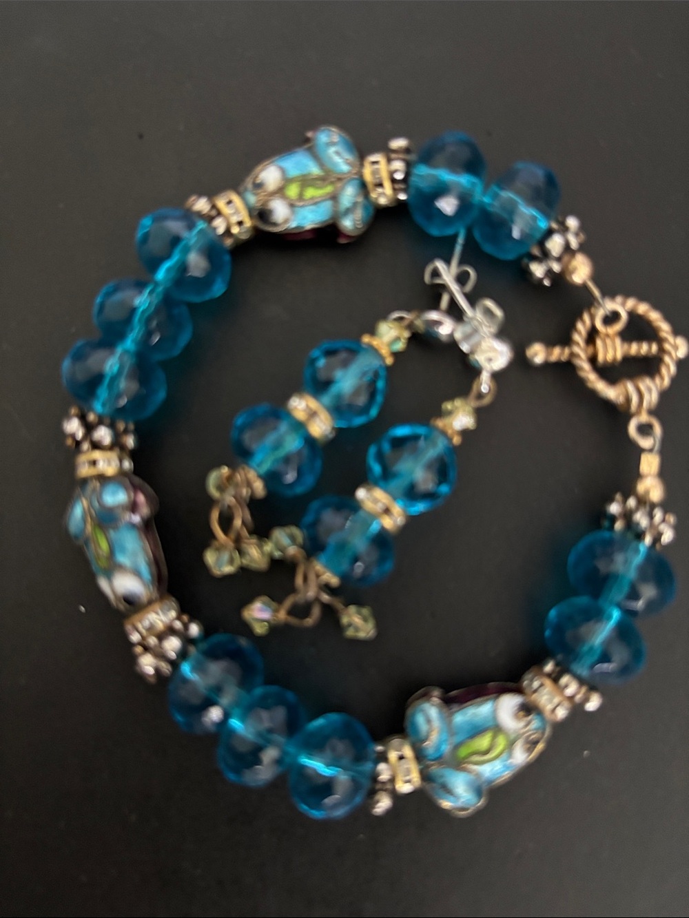 Swarovski Beaded Bracelet/Earrings Set